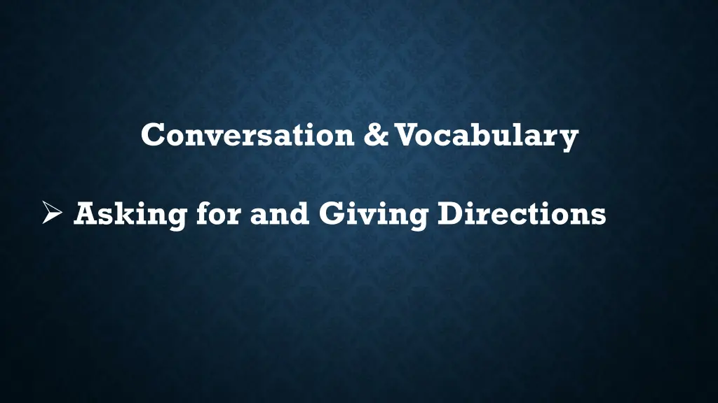conversation vocabulary