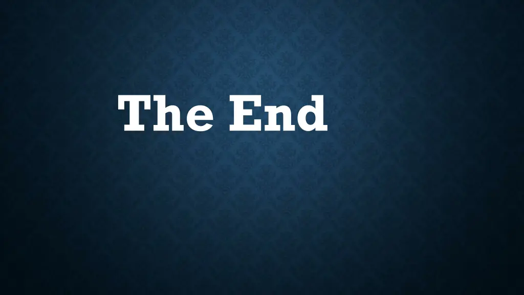 the end