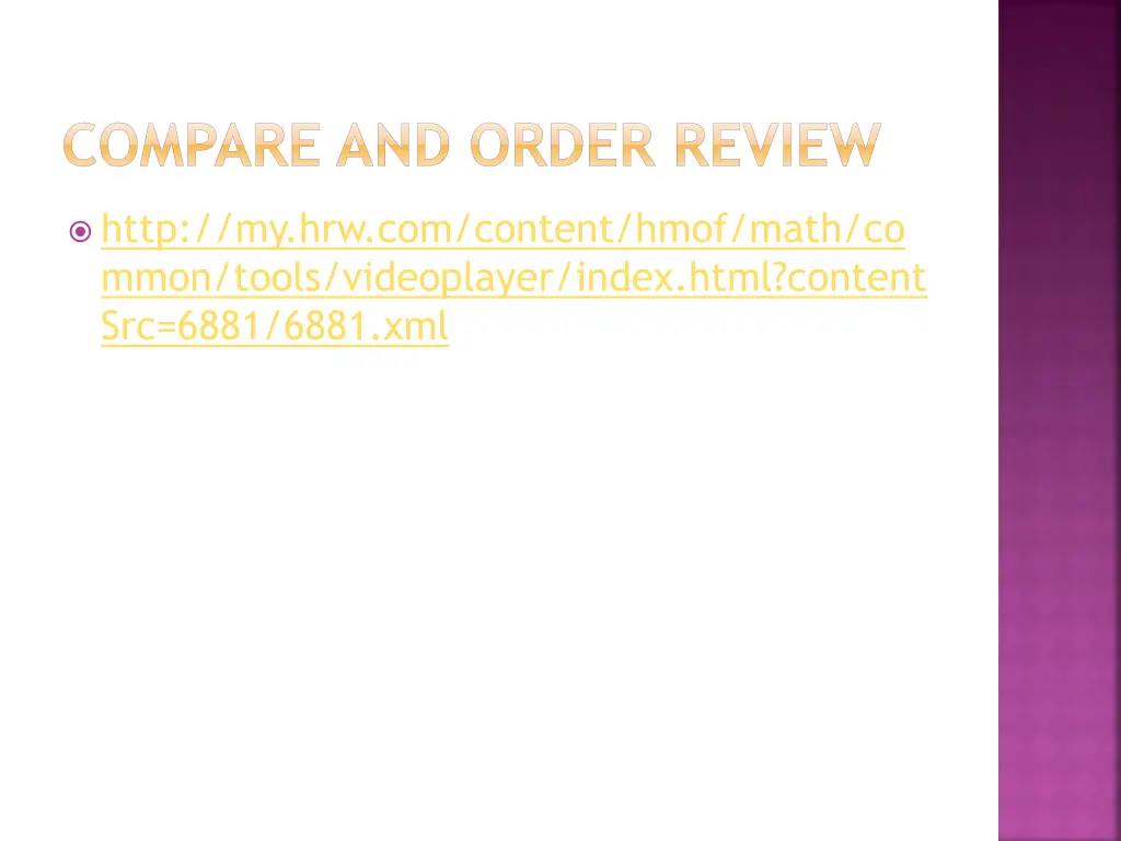 compare and order review