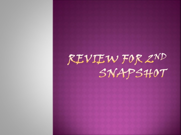 review for 2 snapshot