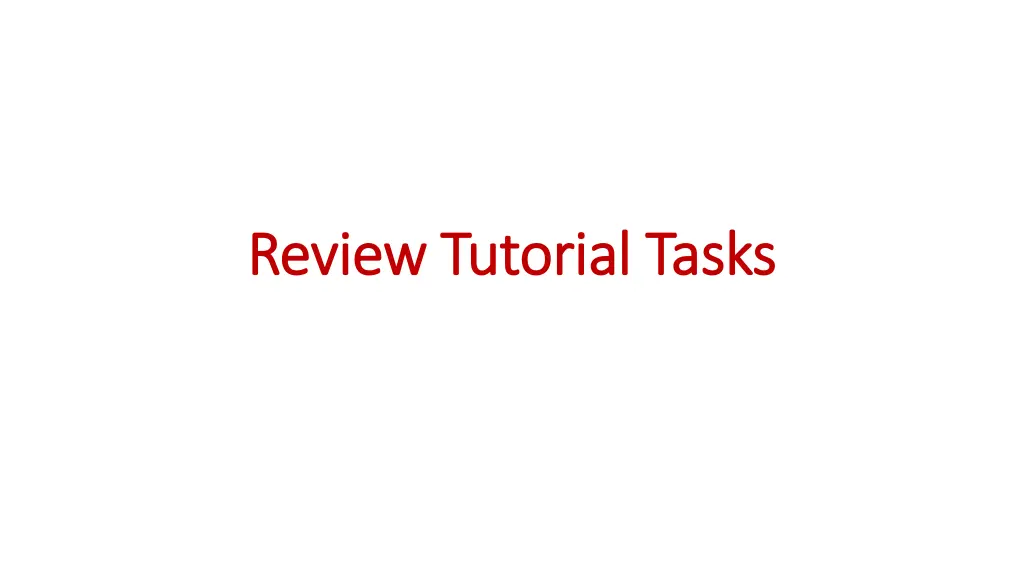 review tutorial tasks review tutorial tasks
