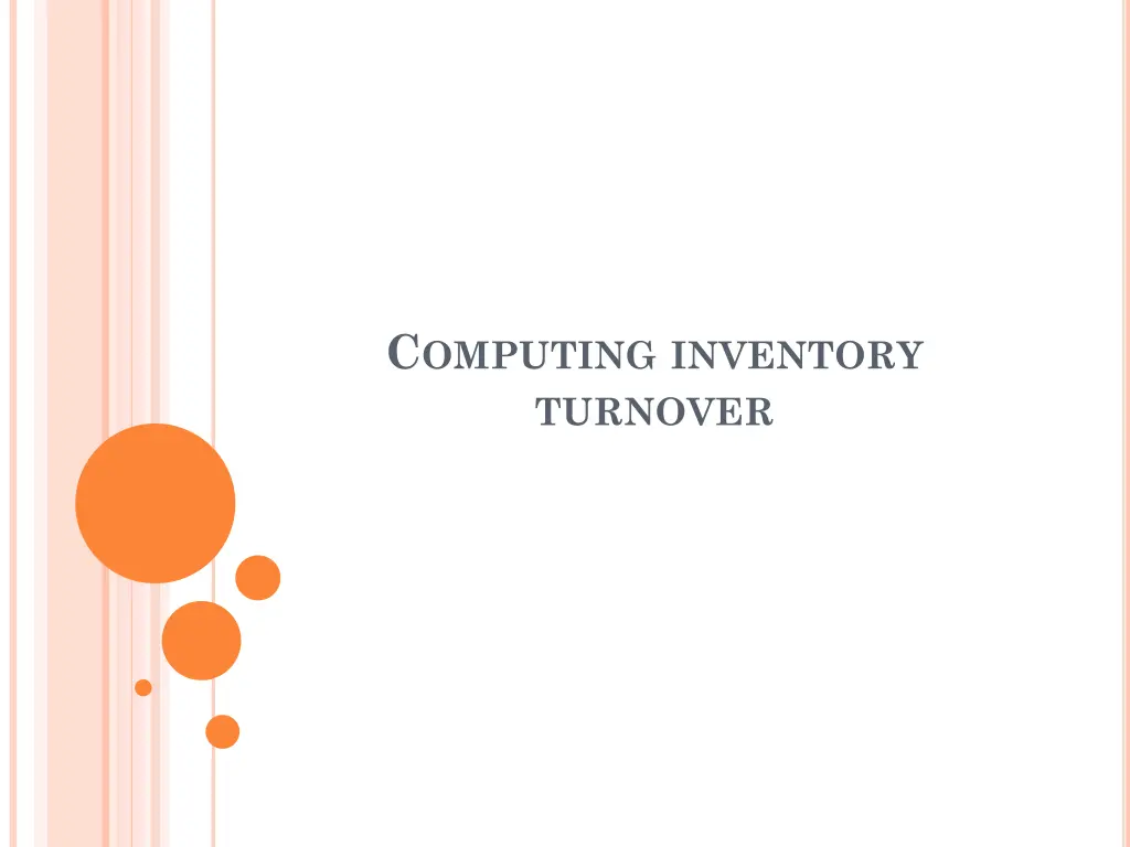 c omputing inventory turnover