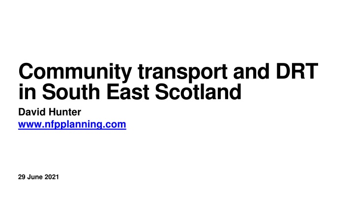 community transport and drt in south east