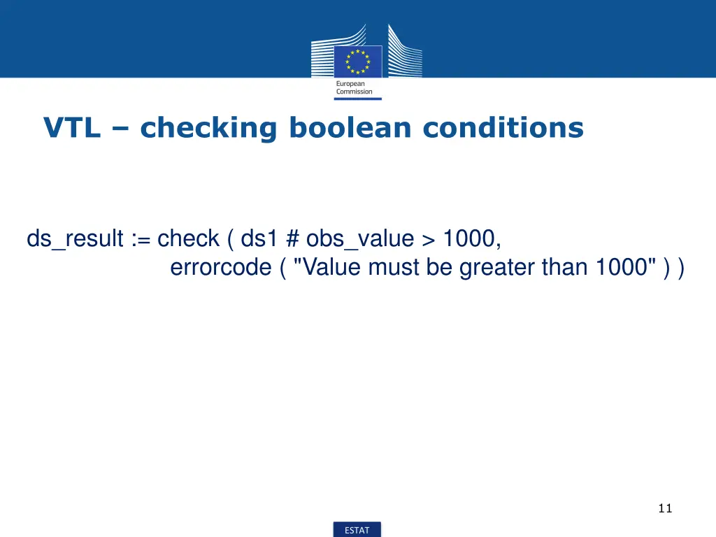 vtl checking boolean conditions