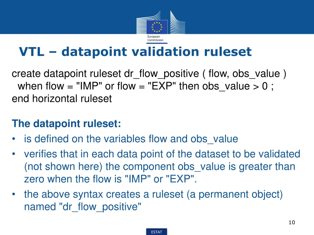 vtl datapoint validation ruleset