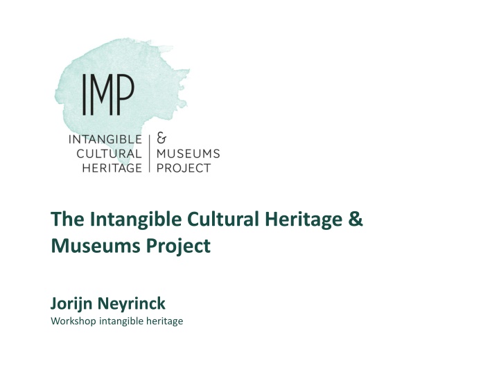 the intangible cultural heritage museums project