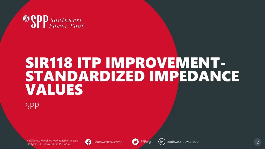 sir118 itp improvement standardized impedance