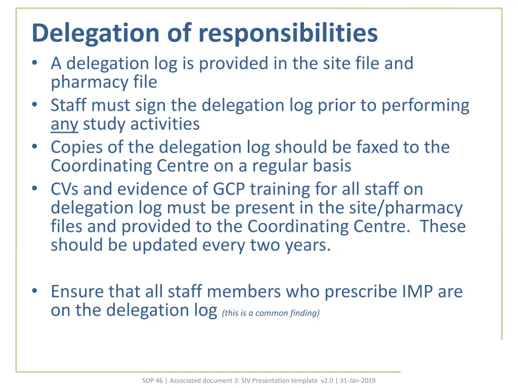 delegation of responsibilities a delegation