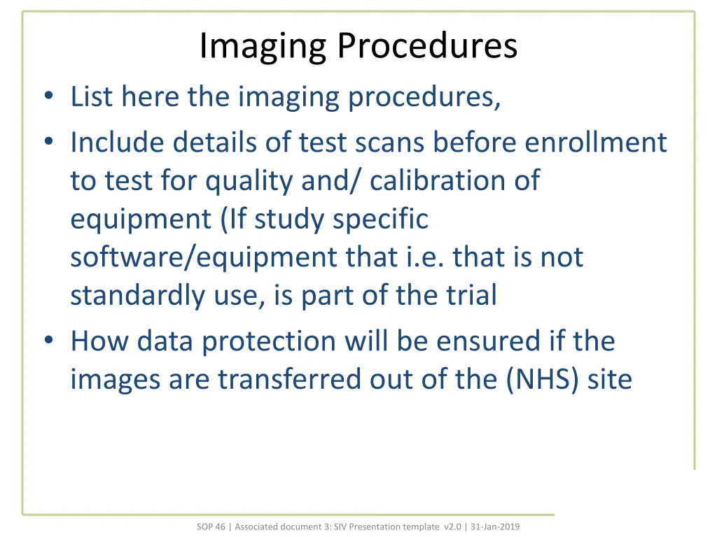 imaging procedures list here the imaging