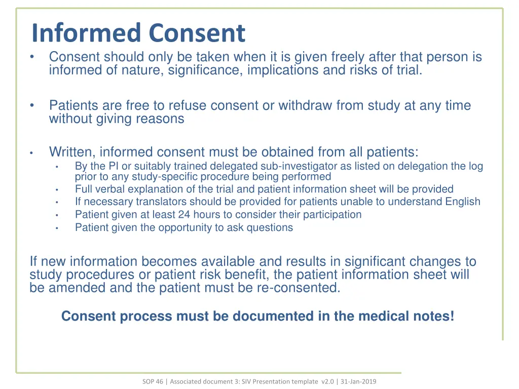 informed consent consent should only be taken