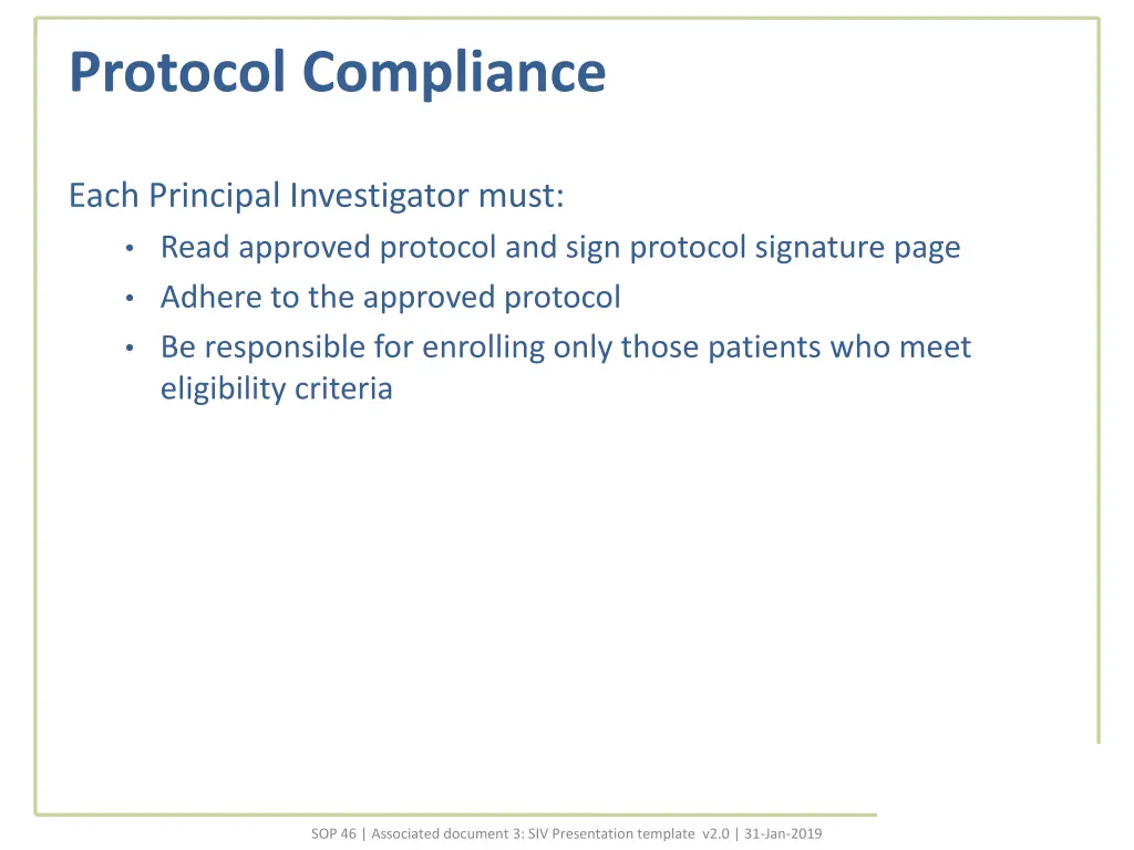 protocol compliance