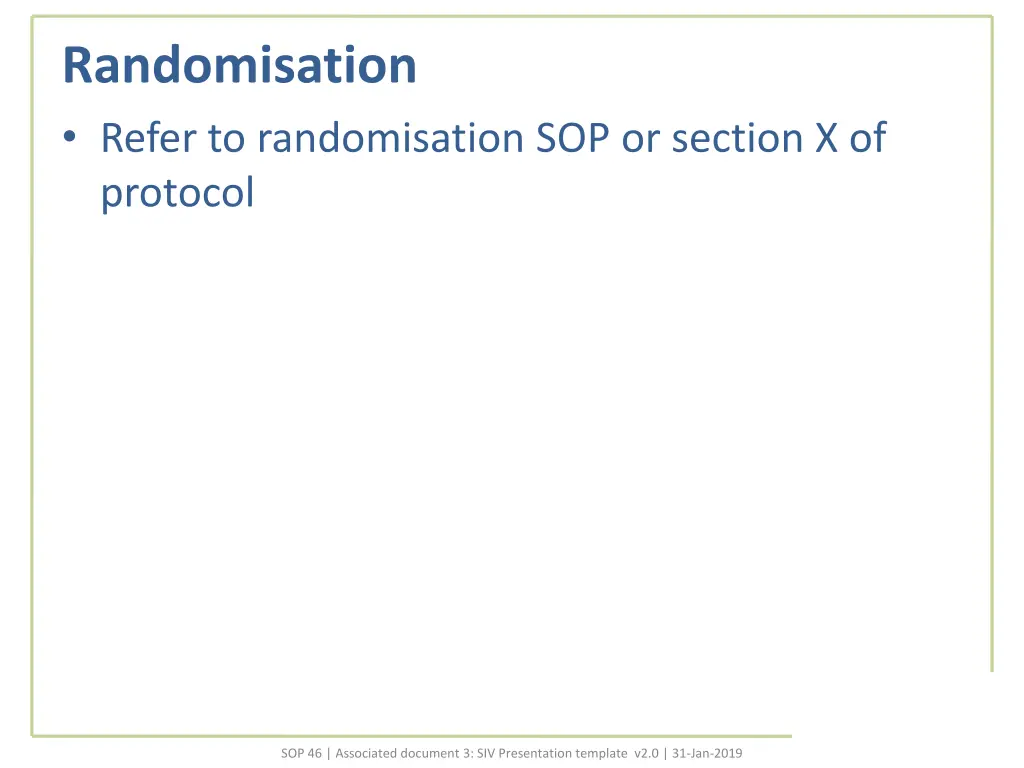 randomisation refer to randomisation