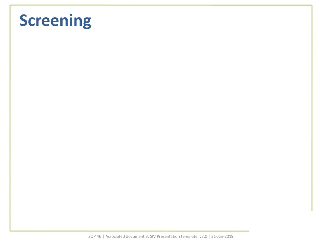screening