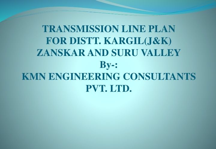 transmission line plan for distt kargil