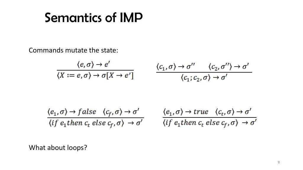 semantics of imp