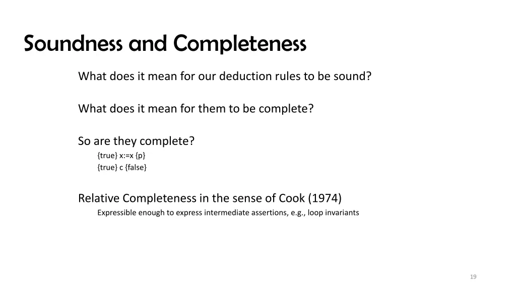 soundness and completeness