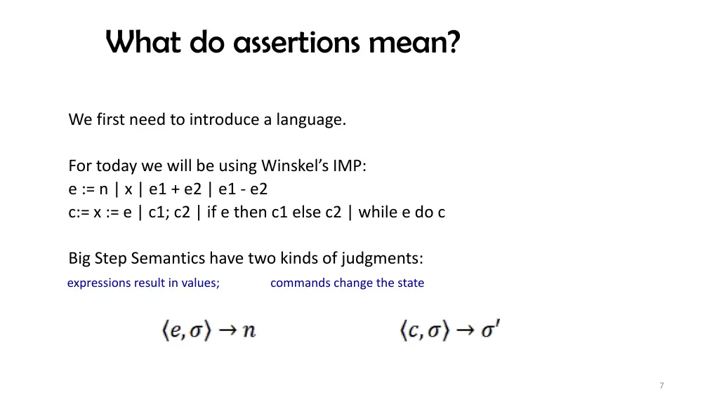 what do assertions mean