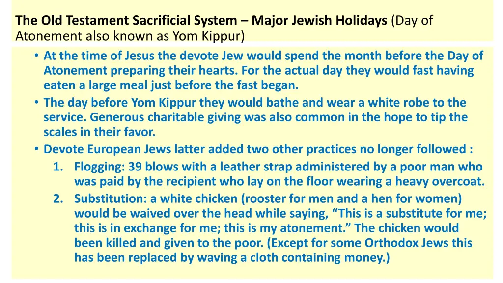 the old testament sacrificial system major jewish 10