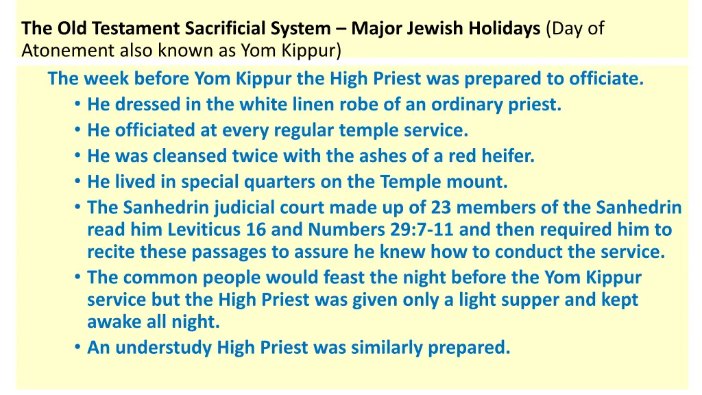 the old testament sacrificial system major jewish
