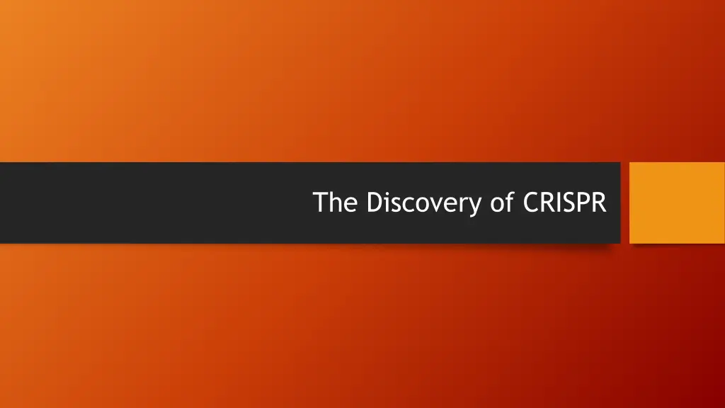 the discovery of crispr
