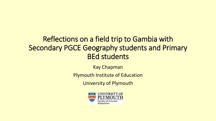 reflections on a field trip to gambia with