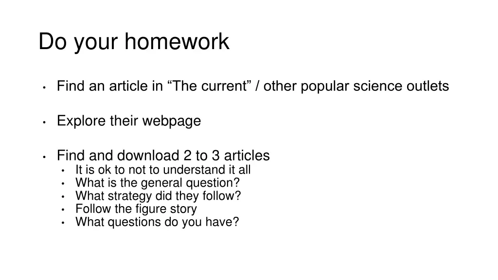 do your homework