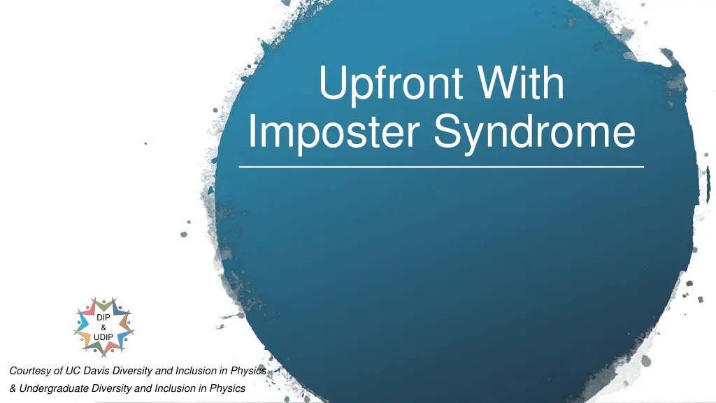 upfront with imposter syndrome