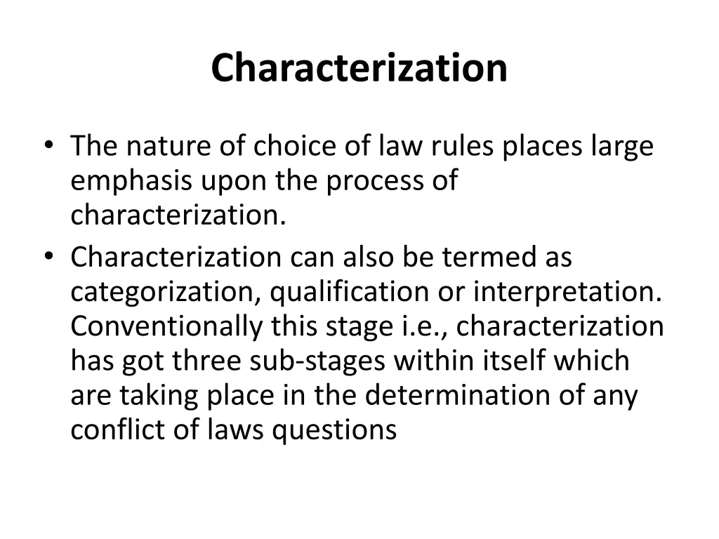 characterization
