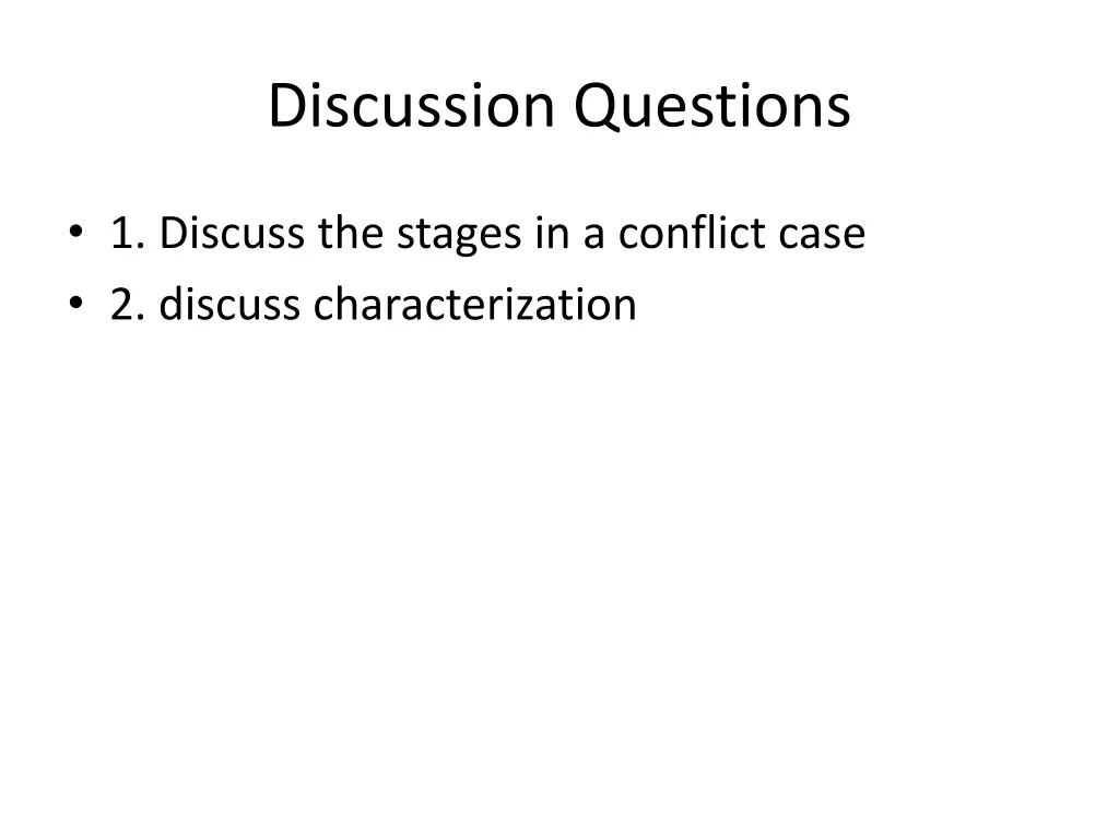 discussion questions