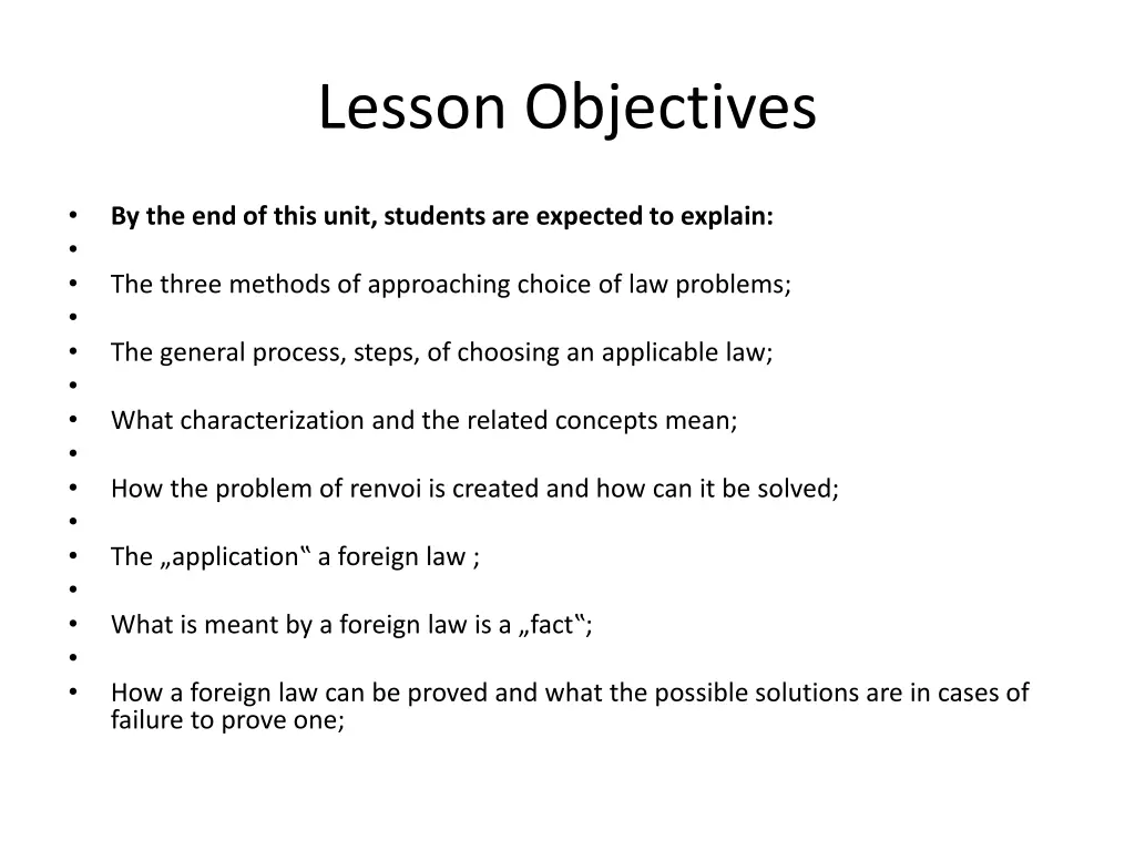 lesson objectives
