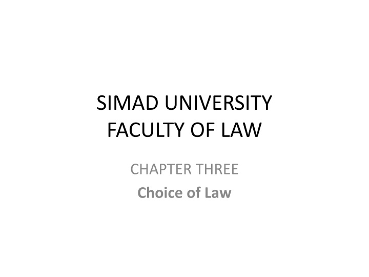 simad university faculty of law