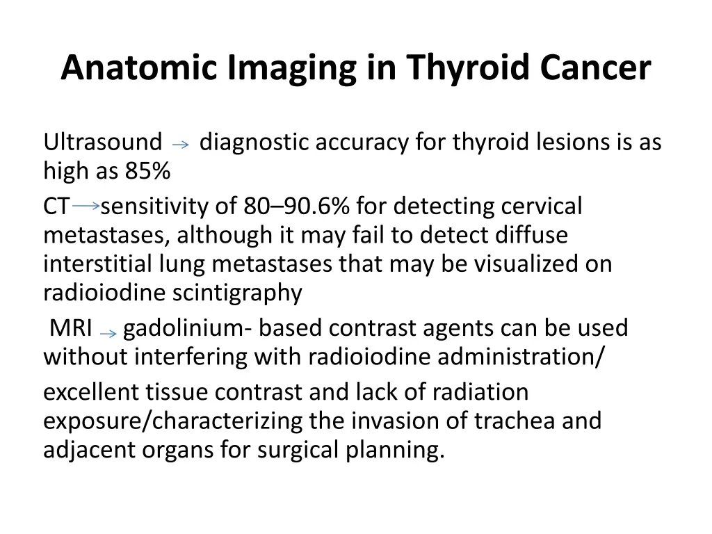 anatomic imaging in thyroid cancer