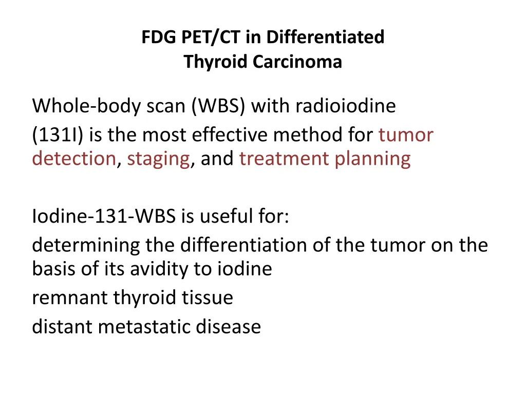 fdg pet ct in differentiated thyroid carcinoma