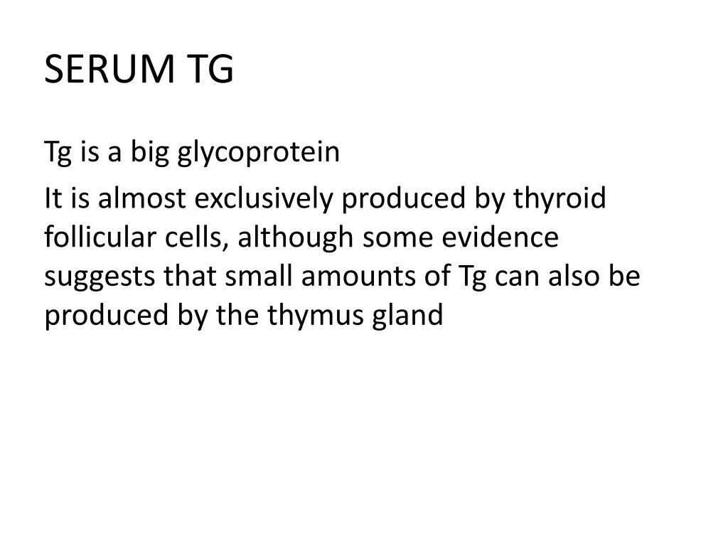 serum tg