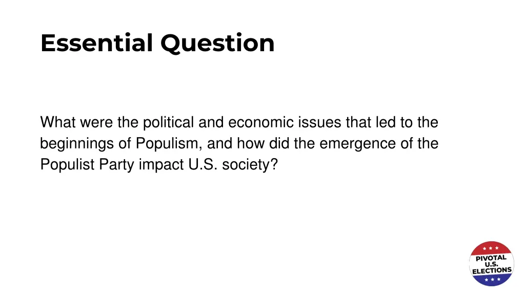 essential question