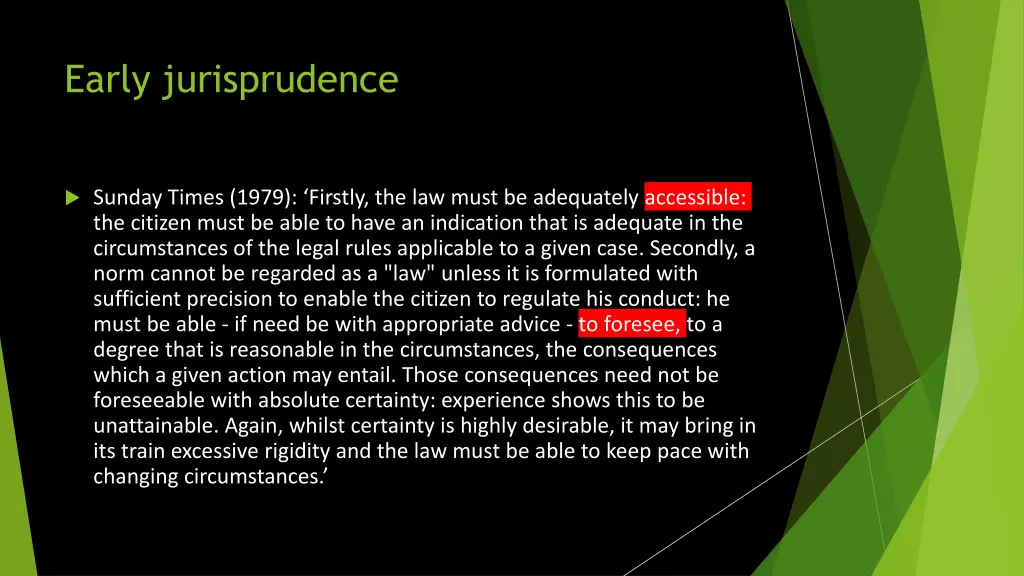 early jurisprudence 1