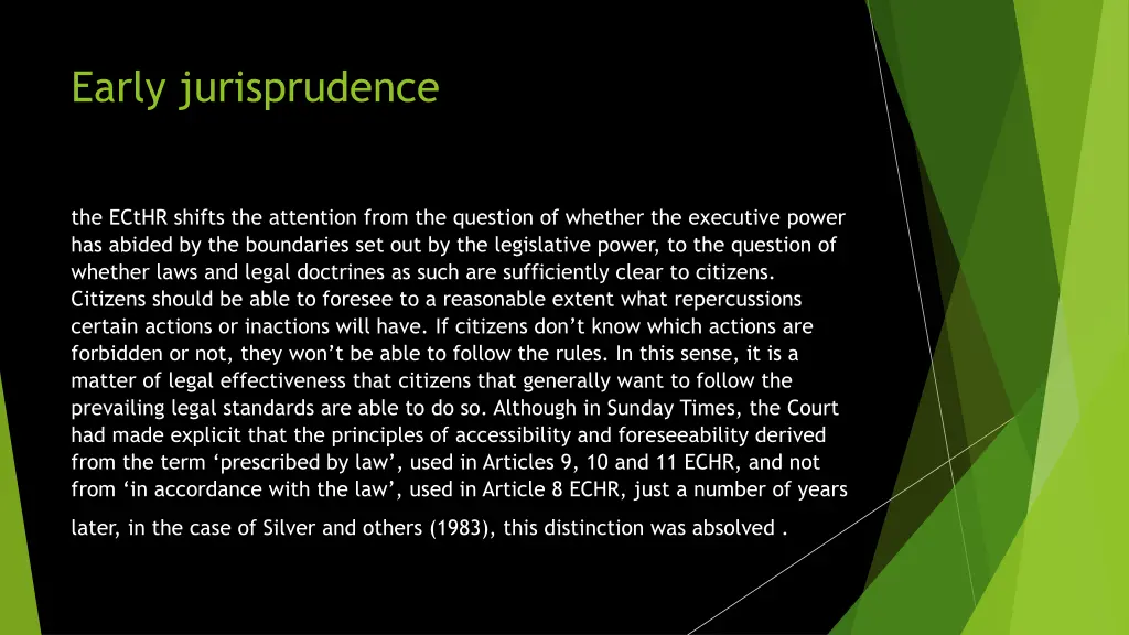 early jurisprudence 2