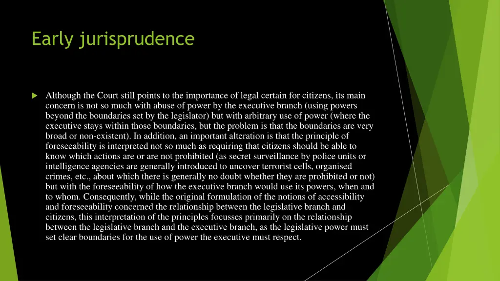 early jurisprudence 5