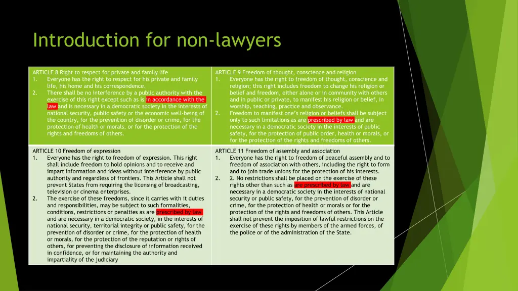 introduction for non lawyers
