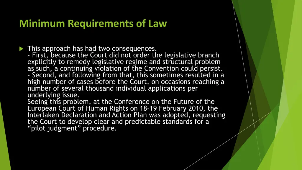 minimum requirements of law 5