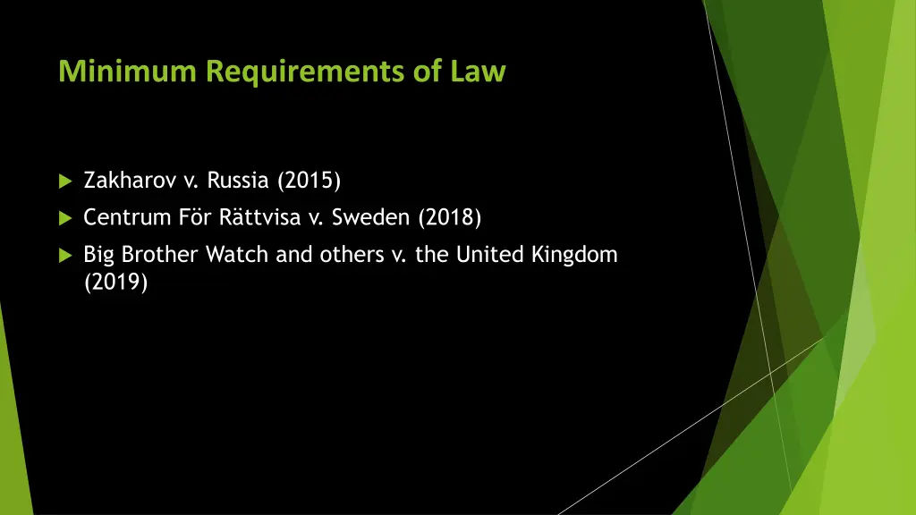 minimum requirements of law