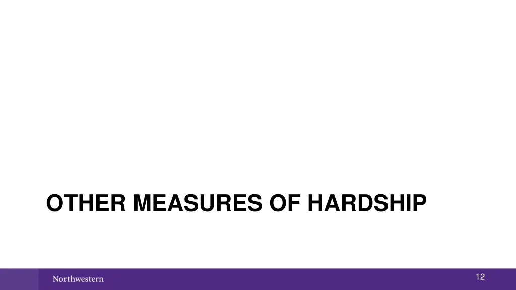 other measures of hardship