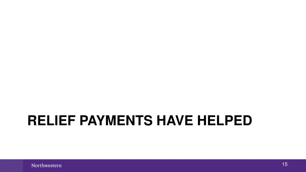 relief payments have helped