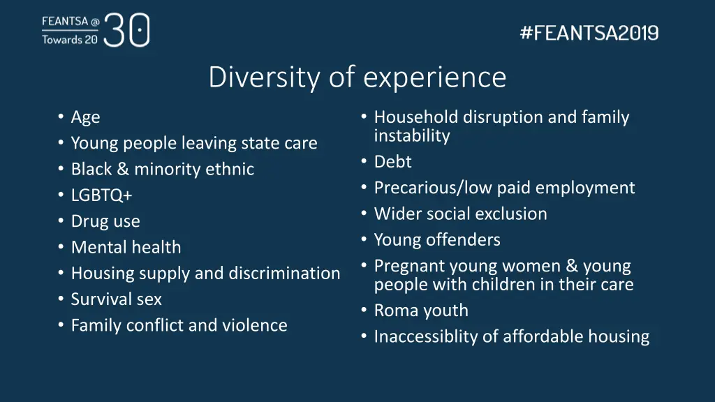 diversity of experience