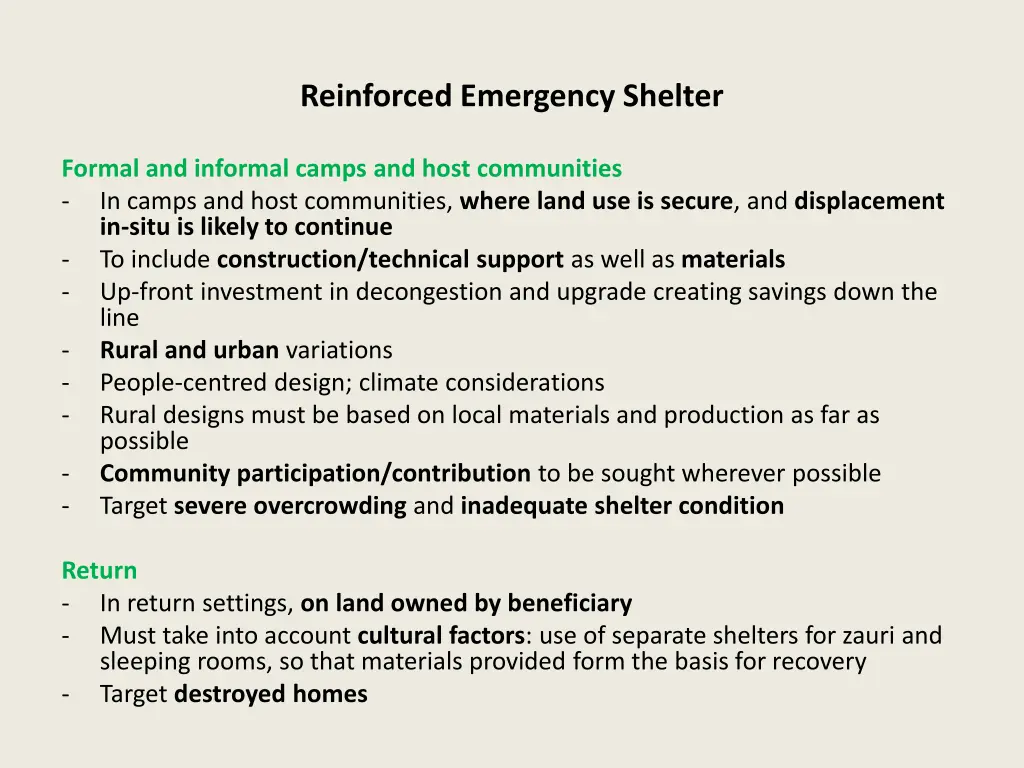 reinforced emergency shelter