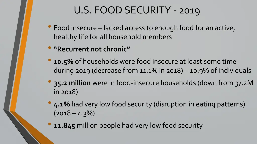 u s food security 2019 food insecure lacked
