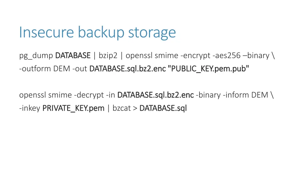 insecure backup storage 1