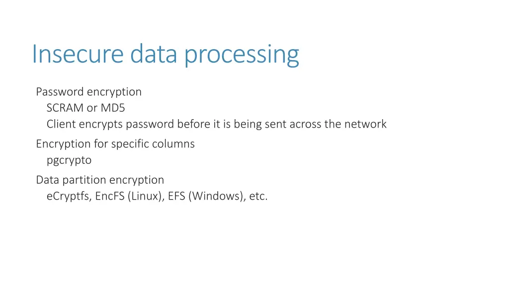 insecure data processing