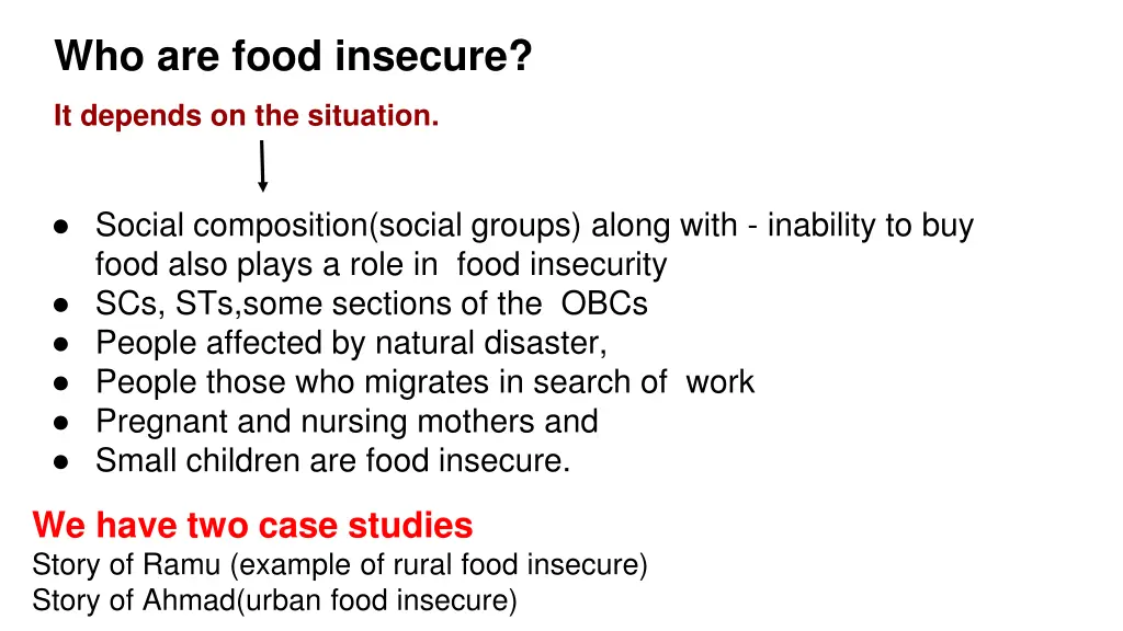 who are food insecure