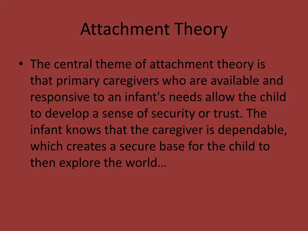 attachment theory